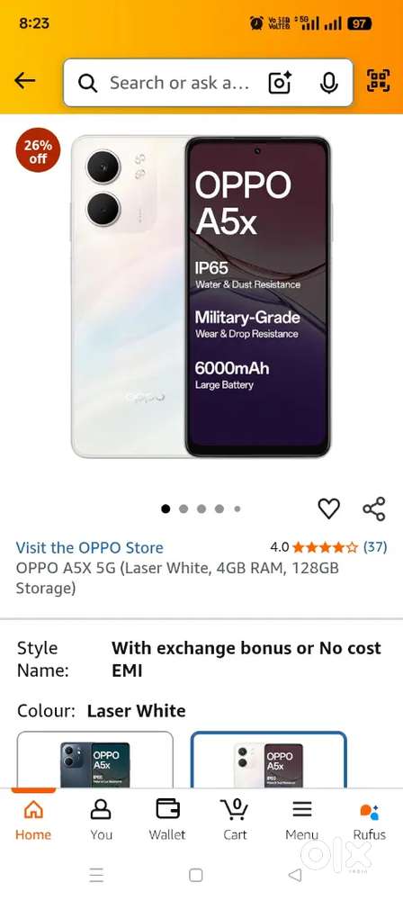 Oppo A5X5G 4+4/128/ONLY 10DAYS MOBILE SU