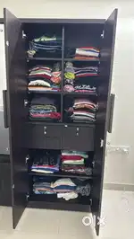 2 double door wardrobe + single wardrobe+king bed+study table+shoe rac
