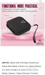 Power Bank 10000 mAh 15W Nano Pocket Size Power Bank