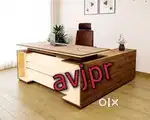 New l shape Stylish Executive Office Table - Premium Wooden Finish