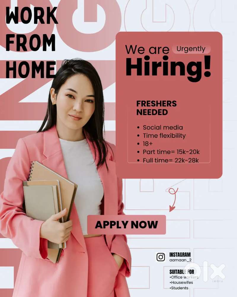 Work From Home (Social media Work)