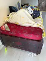 Diwan cot with storage and kurl on mattress