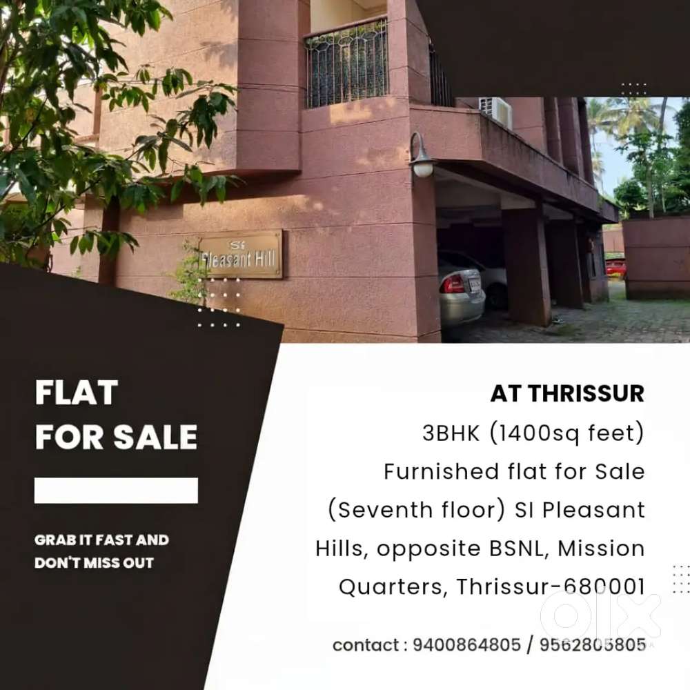 Furnished flat for sale in Thrissur town