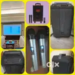 Projector and tripod screen sound speaker rentals