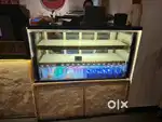 Cake pastry and dessert display glass fridge
