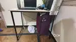 Study table and plastic chair