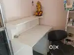 Massage bed,  hairwash bed, 2chairs, sofa, counter, shelves, cosmetics