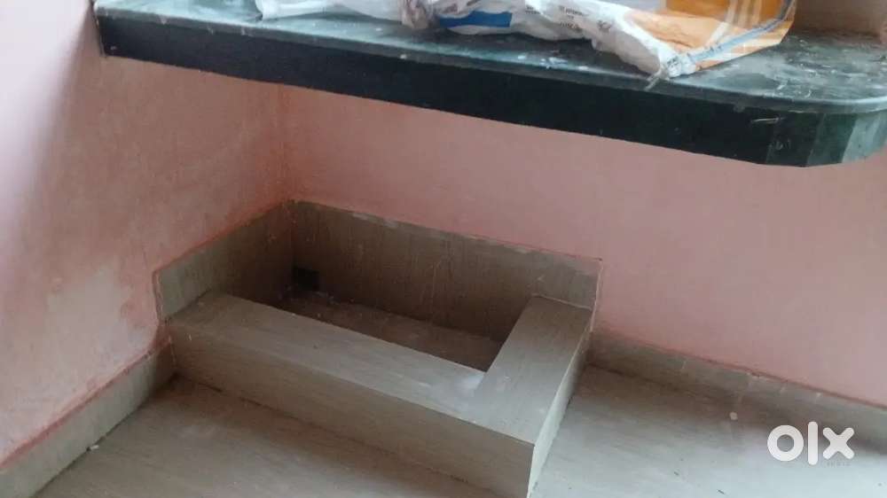 Single Room with Kitchen slab and Seperate Bathroom.