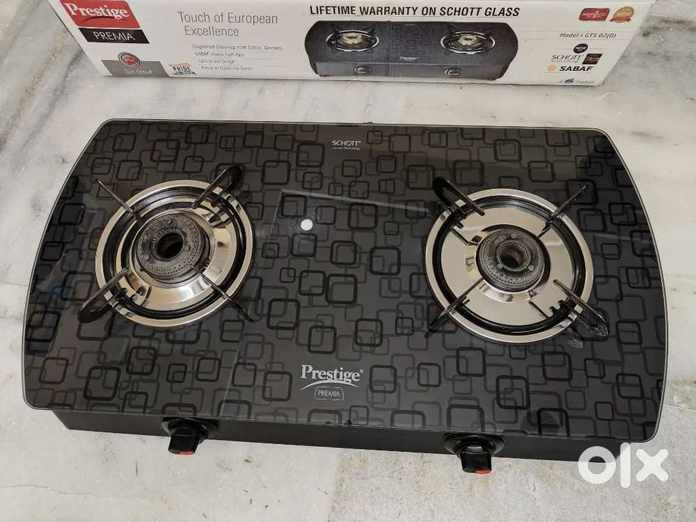 Prestige 2 burner schott glass gas stove