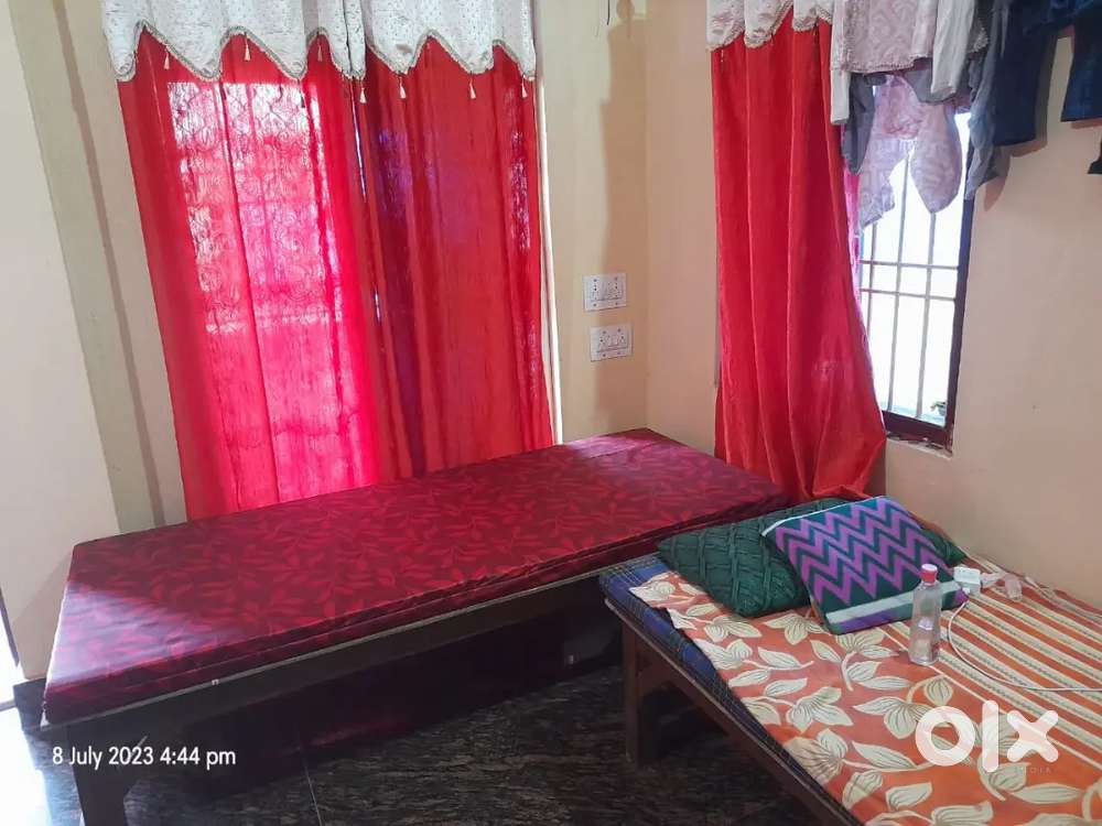 ladies Only-Room,Girls Hostel,Mess/Student-Hostel-Room,Fan,Bed,Mobile.