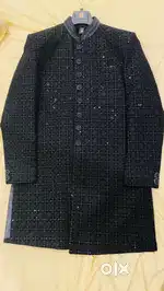 Manyavar Sherwani – Elegant Black Designer Piece