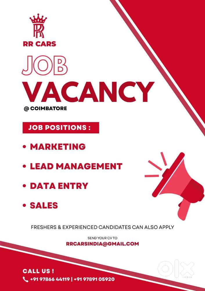 JOB OPPORTUNITY ( COIMBATORE )