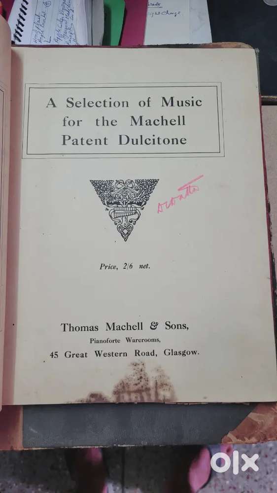 Old Antique Piano music Books