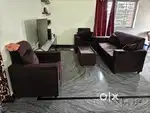 6 month old sofa set 3+1+1 & double door cupboard