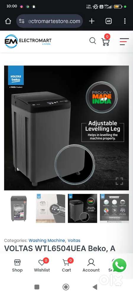 New washing machine seal not opened