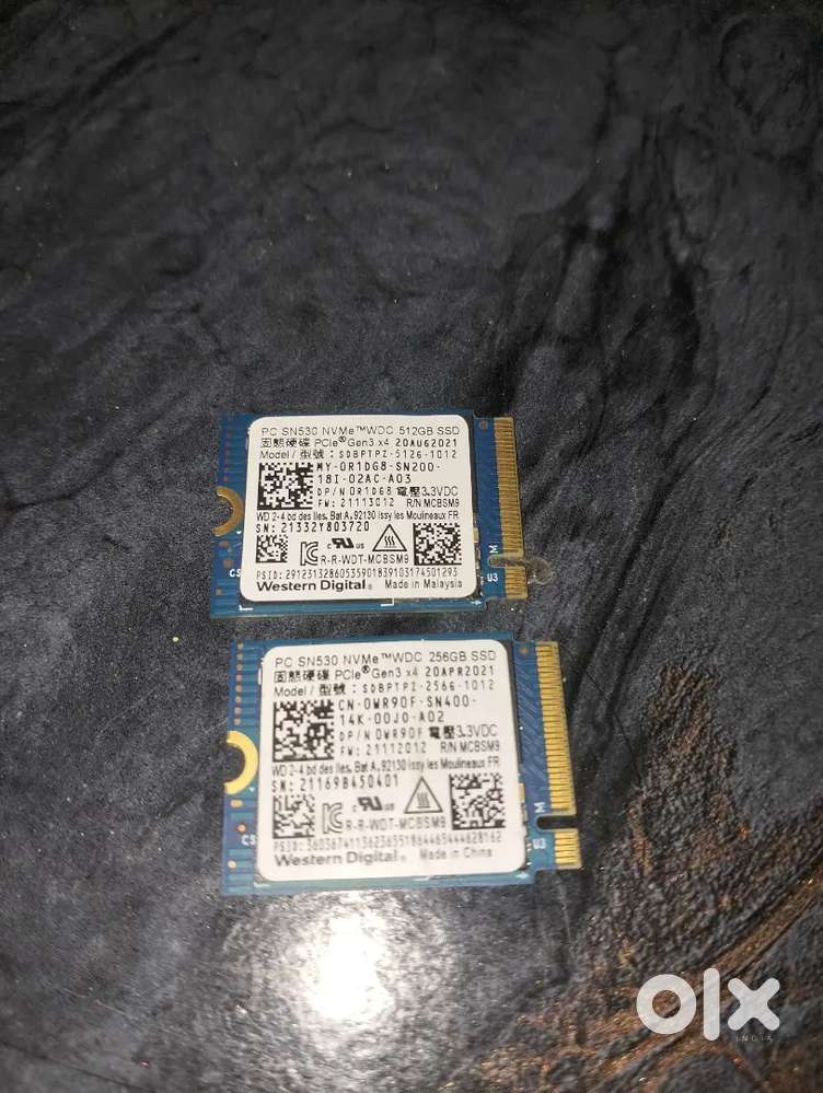 256 and 512 gb WD SSD for sale