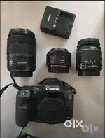 Canon EOS 7D mark ii (full frame camera with 3 lenses)