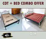 Cot Sale Steel cot single double queen size king Bed @  78WER