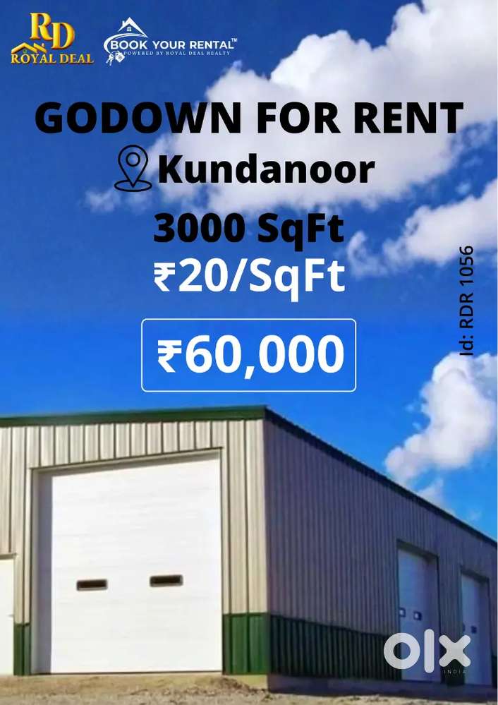3000Sqft  Godown for Rent in Kudanoor