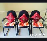 Set of three chairs .