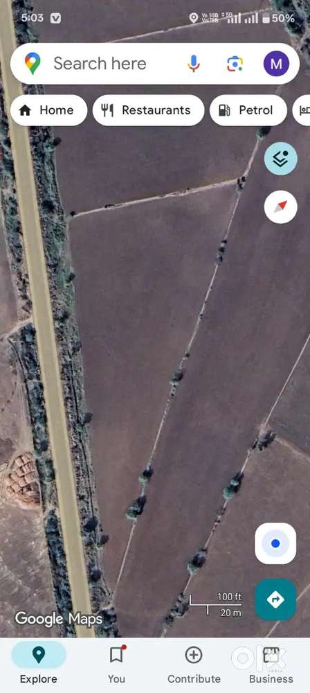 3.2 bigha jamin h dudu se malpura road pr h on road h pura front h