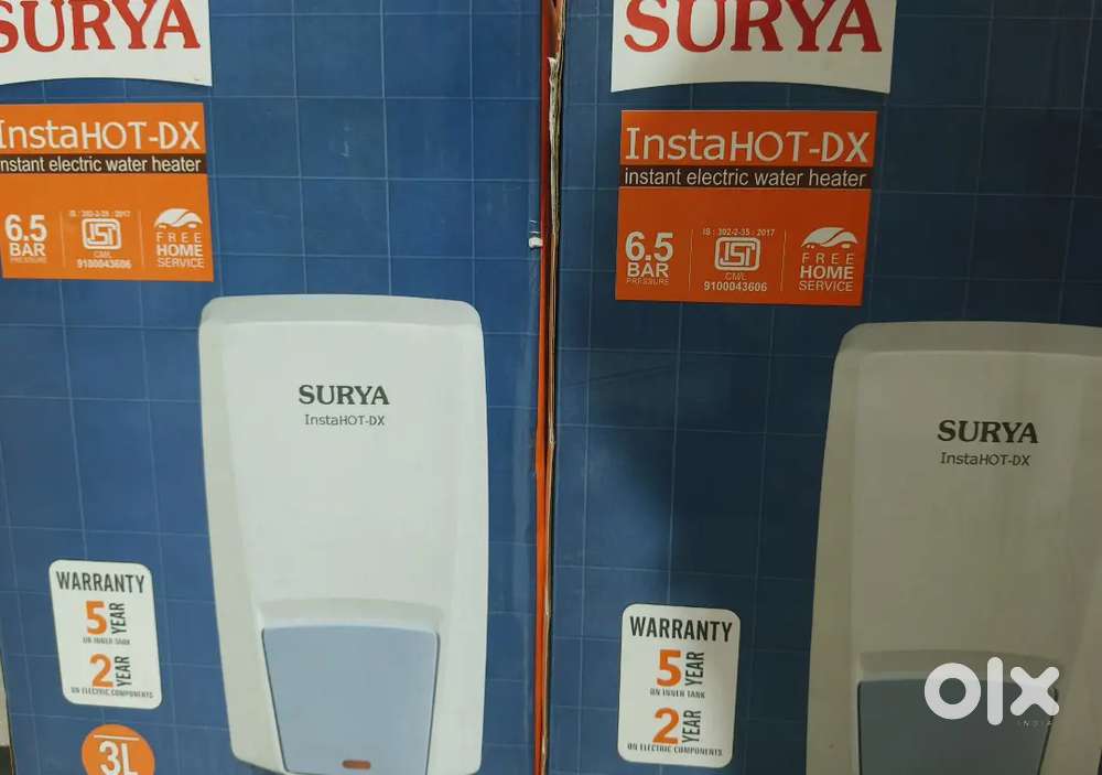 60%Discount SURYA celling fan and 3LTR water heater five year warranty