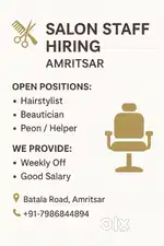 HAIRSTYLIST(Hair)  & BEAUTICIAN (Skin)