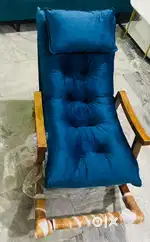 Rocking chair with stool cushioned