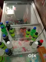 deep fridge for icecream glass top slideble
