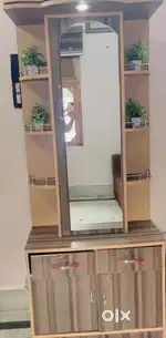 Premium Wooden Dressing Table with Mirror & Storage