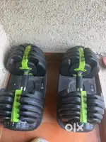 Cult adjustable Dumbells 24 kg almost like 2 pers new with Banch