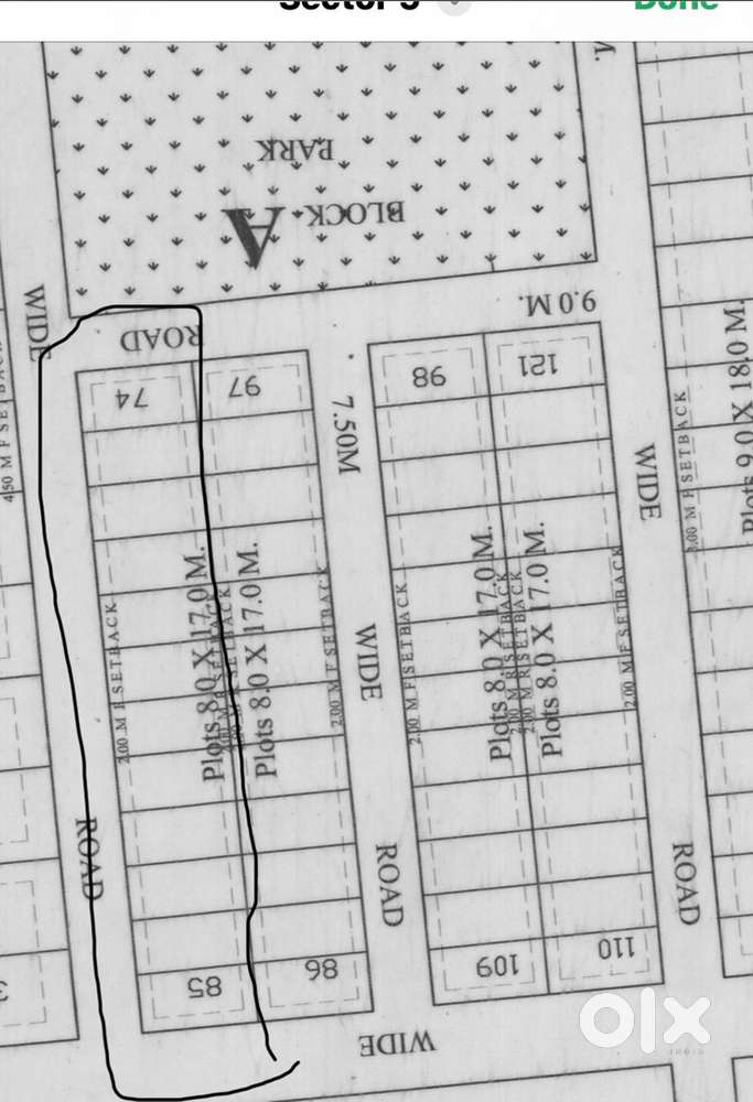 Vastavikplot bechne ke liye sampark kare 9 meter road par A block main