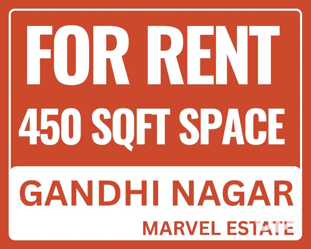 450 sqft space for rent in Gandhi Nagar