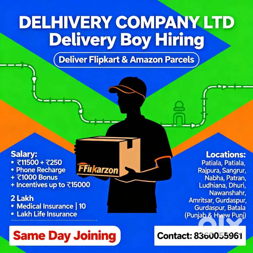 Delhiverycompany.15, per parcal 1kg ariya main km karna ha