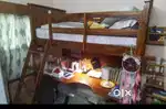 Bunk bed with a study table