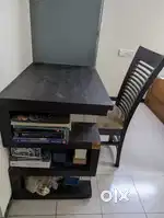 Study Table with Keyboard Tray & Wooden Chair