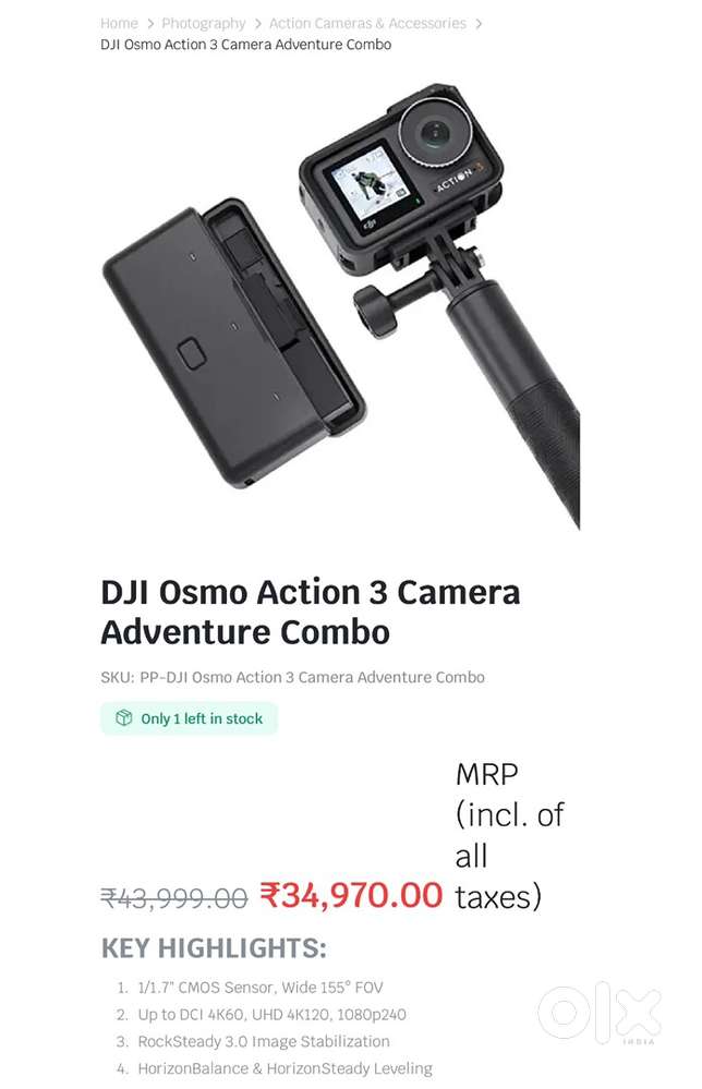 DJI ACTION 3 PRO + ADVENTURE KIT