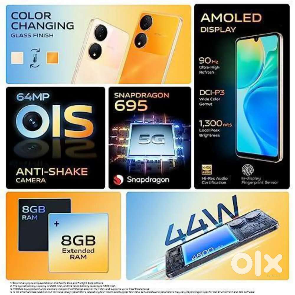 Vivo y100 5g 8+8 128