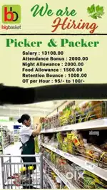Urgent recruitment for a job picher, packer , loading, unloading