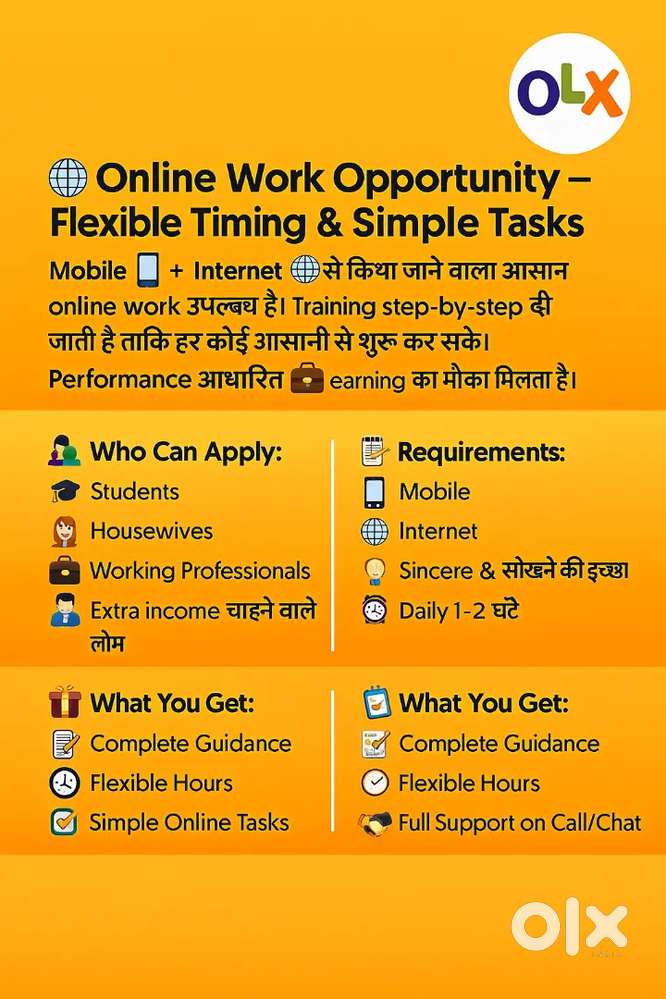 Online Work Opportunity  Students & Housewife's apply