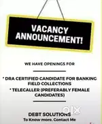 Required Candidates For Banking purposes Salary with attractive Incent