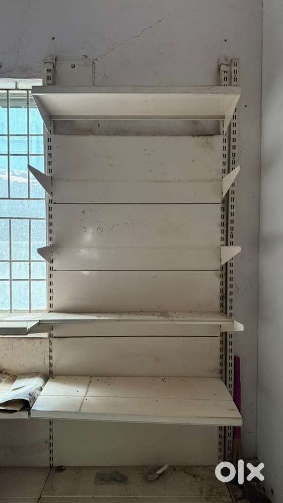 Supermarket iron shelves