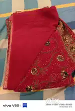 Saree pink embroidery saree