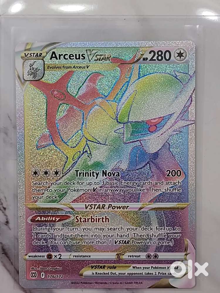 Pokémon Arceus VSTAR Rainbow Rare Card – Original Collectible