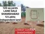 120 squre.Yards Land city SHAMSHABADl sale less cost