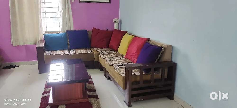 Sofa set and tipay and computer table