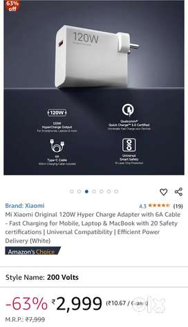 120wats mi original charger