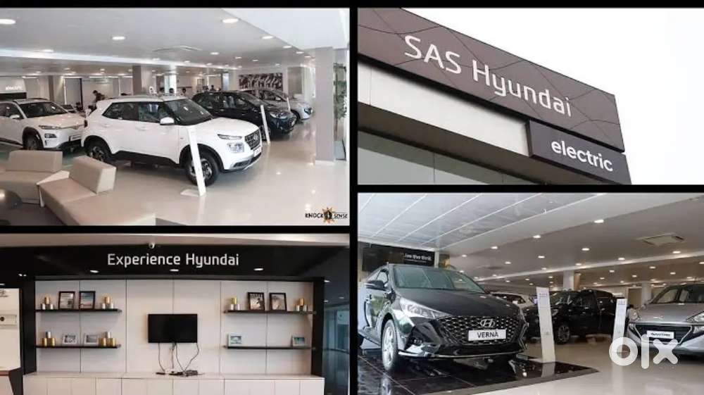 HYUNDAI शोरूम मे आवश्यकता हैं पुरुष और महिला की आवश्यकता हैं!!