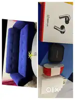 Sofa 3 seater & oneplus charge And buds