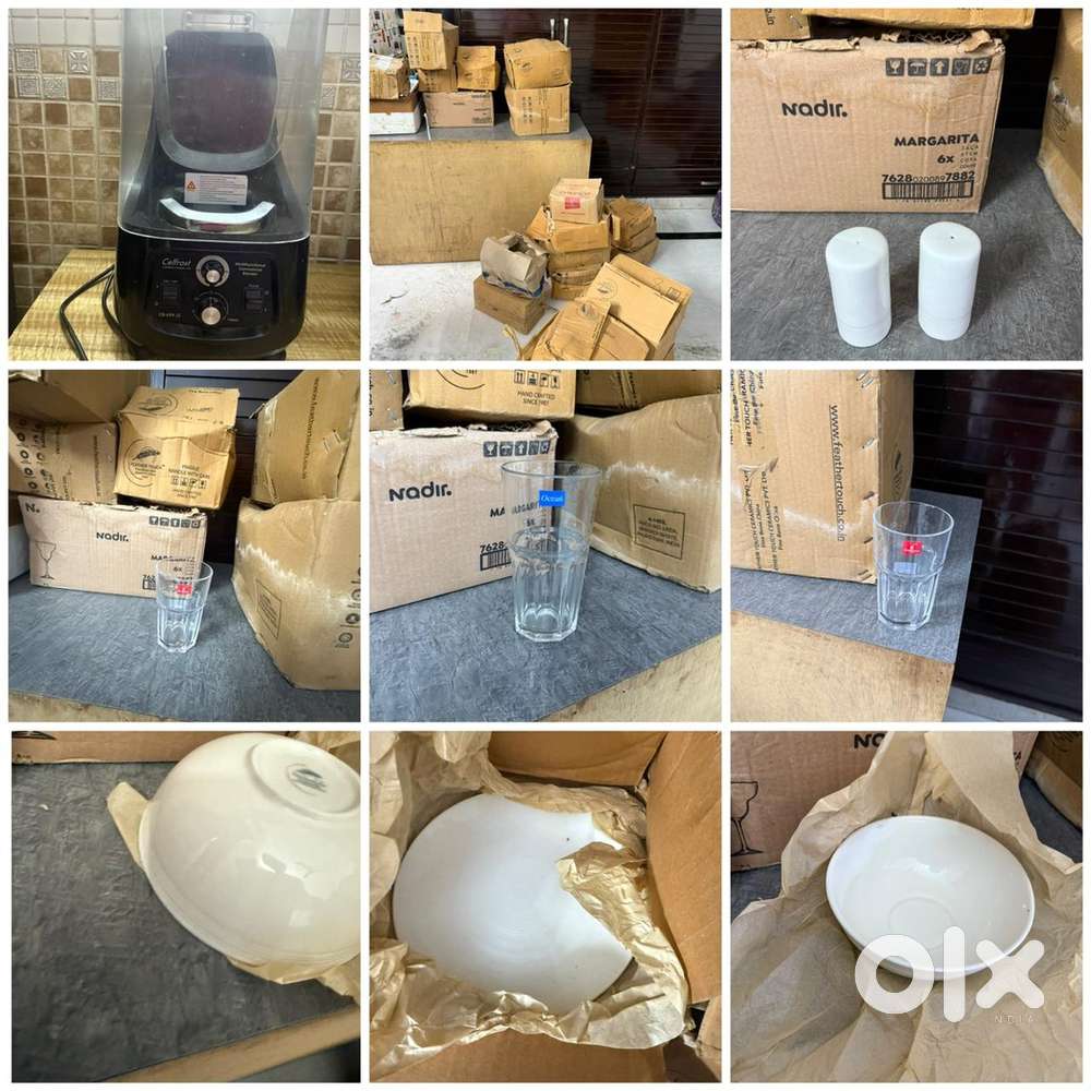 Microwave, Juicer mixer , Meat mincer, commercial blender, crockery, 5